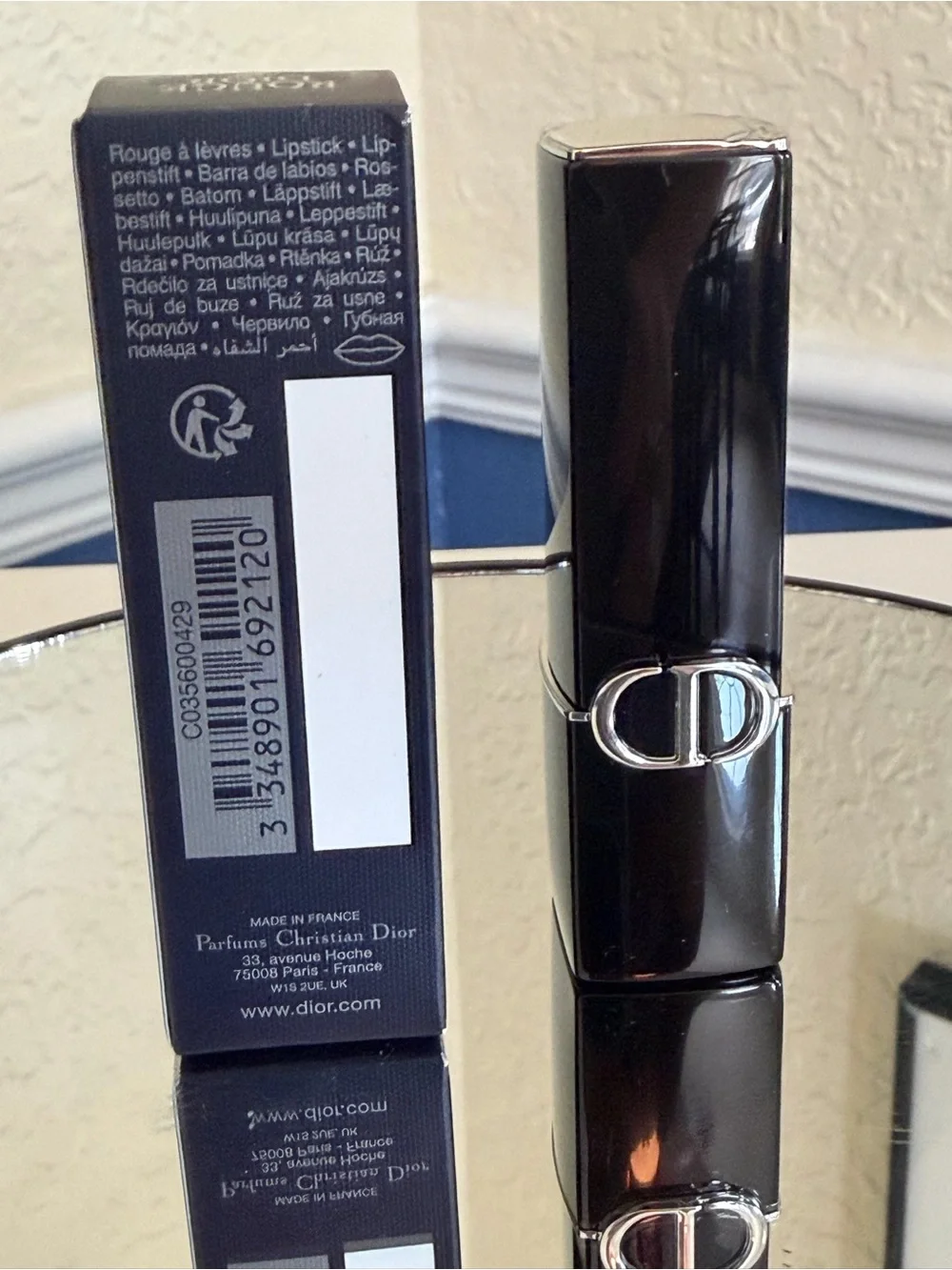 Rouge Dior Couture Colour Lipstick in shade 429 Rose Blues Velvet finish